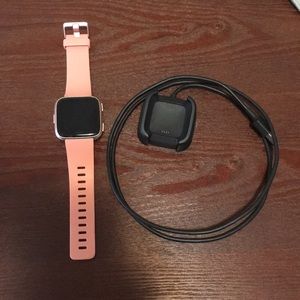 Rose Gold and Pink Fitbit Versa